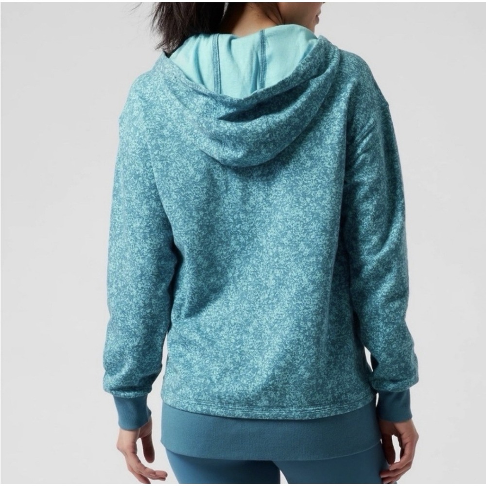 Athleta $98 Women's Sundown Alliance Hoodie XL Sweatshirt Cottage Blue Pullover - Picture 2 of 6